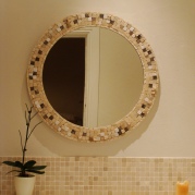 Round mosaic mirror